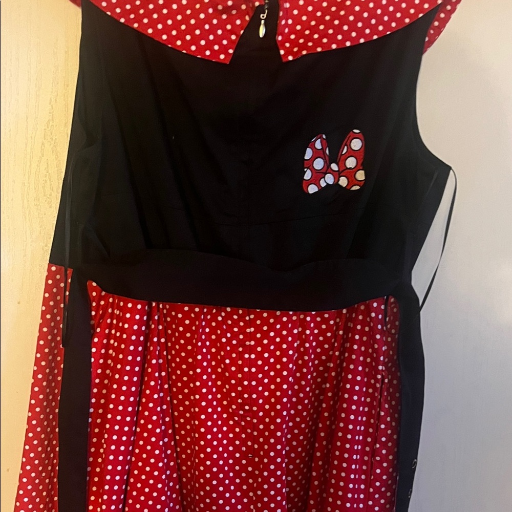 Disney Red and Black Polka Dot Retro Dress